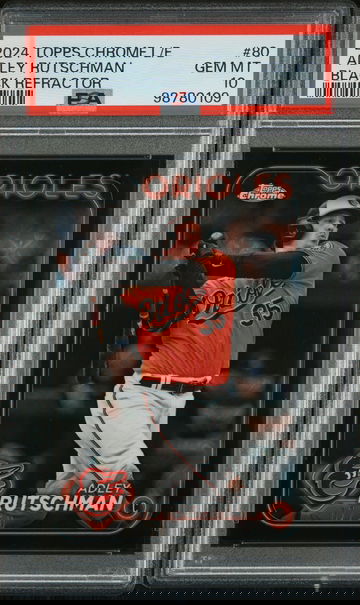 2024 Topps Chrome Logofractor Black /10 #80 Adley Rutschman PSA 10