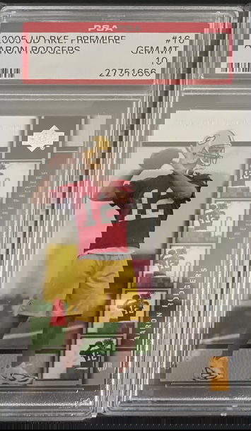 Aaron Rodgers upper deck premiere rookie card UD RC