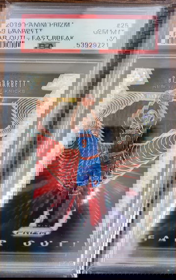 2019 Panini Prizm #25 RC RJ Barrett Far Out Fast Break Prizm PSA 10 GEM-MINT