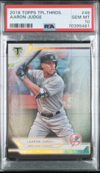 2018 Topps Triple Threads #49 Aaron Judge PSA 10 POP 3