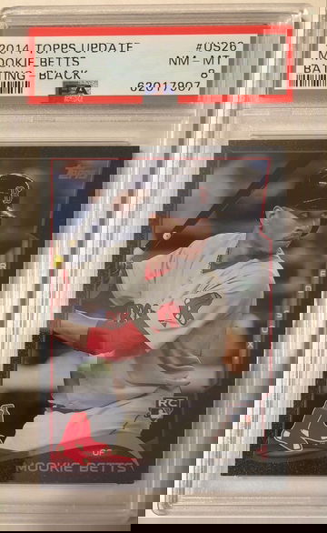 2014 Topps Update Mookie Betts RC Black Parallel #US26 59/63 PSA 8