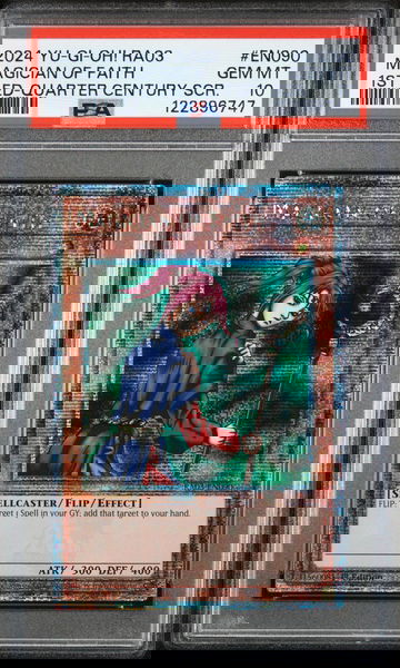 2024 Yu-Gi-Oh! #EN090 Magician of Faith 1st Ed-Quarter Century PSA 10