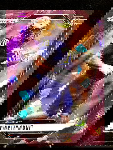 2025 Prizm Draft Picks  Kenneth Grant  Purple Ice Prizm  /199  RC Michigan Dolphins