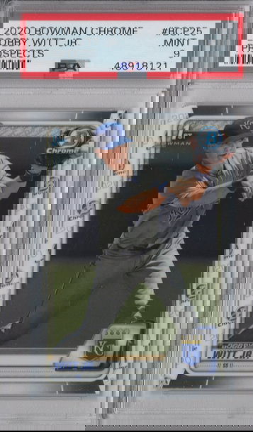 2020  Bowman Chrome Prospects Bobby Witt Jr. PSA 9