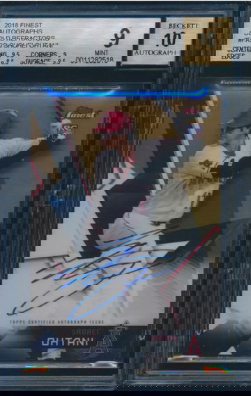 2018 Topps Finest Gold Refractor Shohei Ohtani RC/50 BGS 9/10 AUTO