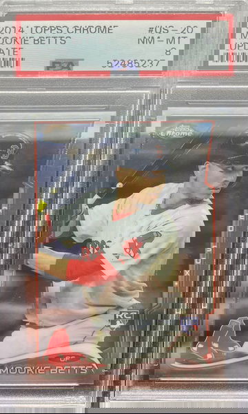 2014 topps chrome mookie betts psa 8