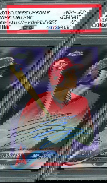 Shohei Ohtani 2018 Topps Chrome Auto Purple/250