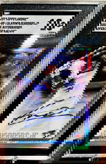 2019 Topps Chrome VLADIMIR GUERRERO JR #RA-VGJ ROOKIE AUTO Refractor /499 SGC 10