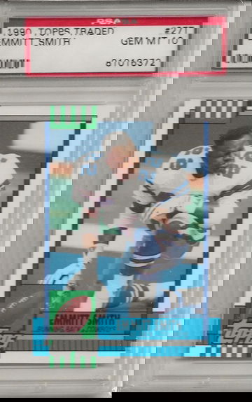 Emmitt Smith 1990 Topps Traded #27T Rookie Cowboys