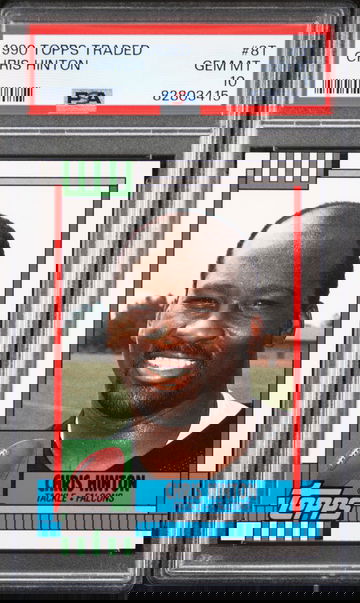  1990 Topps Traded Chris Hinton #8T Atlanta Falcons - PSA 10 - POP 1