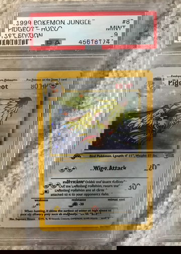 1999 Pokémon jungle pidgeot holo 1st edition psa 9 #8/64