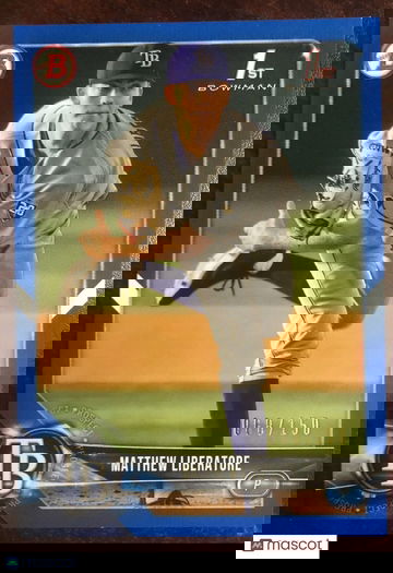 Matthew Liberatore 2018 Bowman Draft BD-30 Blue Parallel #68/150 TB Rays STL