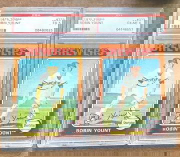 1975 Topps Robin Yount PSA 5 & PSA 6