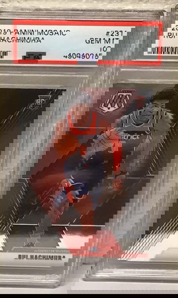 PSA 10 RUI HACHIMURA 2019/20 PANINI MOSAIC #231 WIZARDS ROOKIE RC GEM MINT