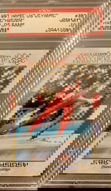 1991 IMPEL US OLYMPIC ERIC HEIDEN HALL OF FAME #36 -  PSA 10 POP 4 OLYMPICARDS.