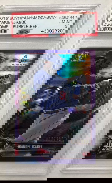 2018 Bowman Mega Box Ibandel Isabel Chrome Purple Ref. PSA 9