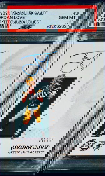 2020 Panini Encased Auto Jordan Love #69/75 Autograph PSA 10 - Rookie
