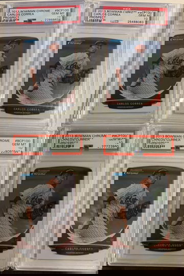 Lot of (4) 2013 Bowman Chrome Carlos Correa PSA 10