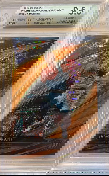 2019 Select Neon Orange Pulsar Ja Morant Courtside /13 BGS 9.5 Gem Mint