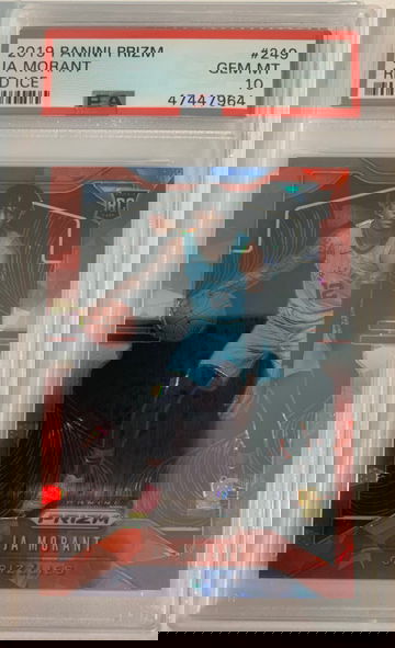 2019-20 Prizm Ja Morant red ice PSA 10