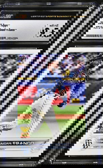 2022 Topps Series 1 Wander Franco RC #215 CSG 9.5 Mint+ Tampa Bay Rays