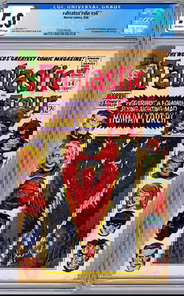 FANTASTIC FOUR #54 CGC 7.0 STAN LEE JACK KIRBY *BLACK PANTHER & INHUMANS* 1966