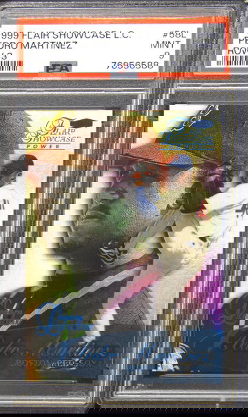 1999 Pedro Martinez Flair Legacy Showcase Row 3 /99, PSA 9 MINT