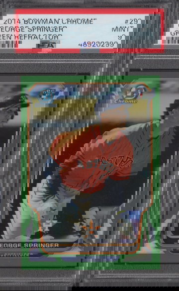 2014 Bowman Chrome George Springer Green PSA 9