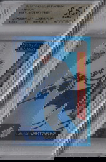 2016 OPC Platinum Marquee Rookies #151 Auston Matthews Rainbow BGS 9.5 Gem Mint