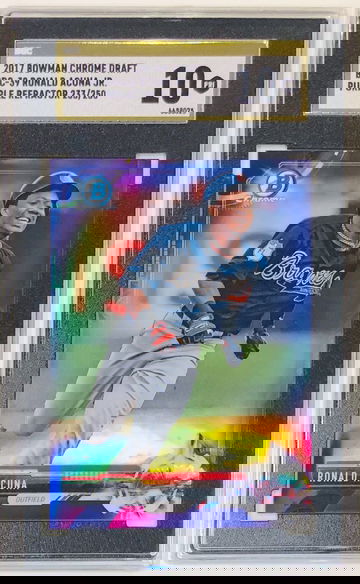 Ronald Acuna Jr 2017 Bowman Chrome Draft BDC39 Purple 233/250