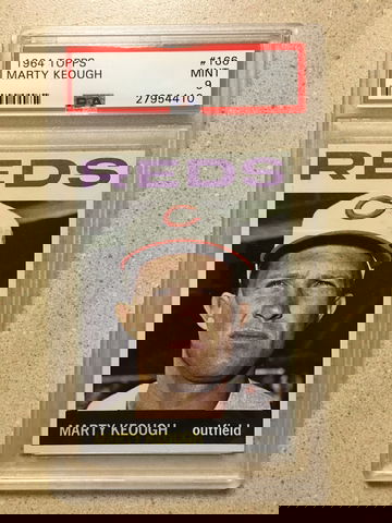 1964 Topps #166 Marty Keough PSA 9 MINT REDS