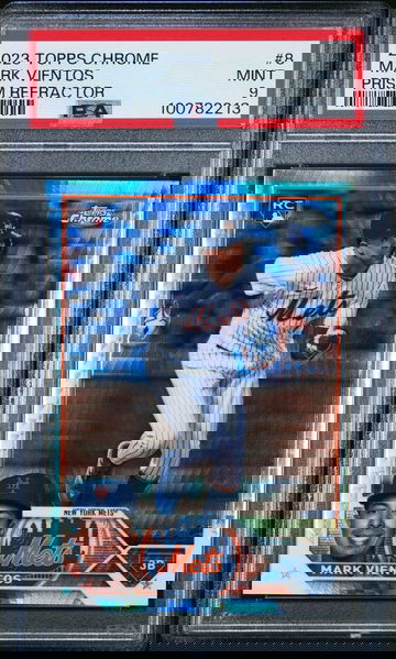 2023 Topps Chrome Mark Vientos Prism Refractor #8 New York Mets PSA 9 Mint
