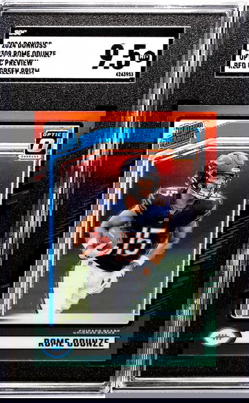 2024 Donruss #309 Rome Odunze Optic Preview Red & Green Prizm SGC 9.5