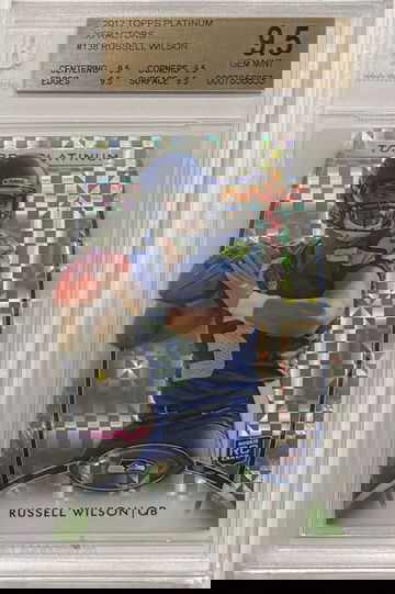 2012 Topps Platinum Russell Wilson XFractor Rc BGS 9.5 True Gem 