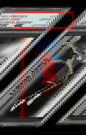 LeBron James 2003-04 Upper Deck Phenomenal Beginning Rookie RC #13 PSA 10