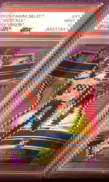 2019 Panini Select DK Metcalf Purple Prizm /75 #37 PSA 9