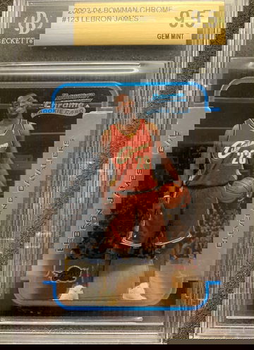 LEBRON JAMES 2003 BOWMAN CHROME ROOKIE BGS 9.5