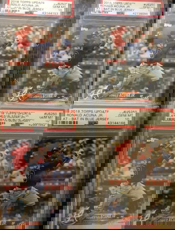(4) Ronald Acuna 2018 Topps Update PSA 10'S