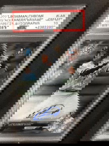 LUIS ALEXANDER BASABE 2017 Bowman Chrome 1st Prospect Auto #CPA-LAB  PSA 10
