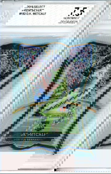 2019 SELECT D. K. METCALF #182 PRIZMS SILVER ROOKIE RC BGS 7.5 NM+