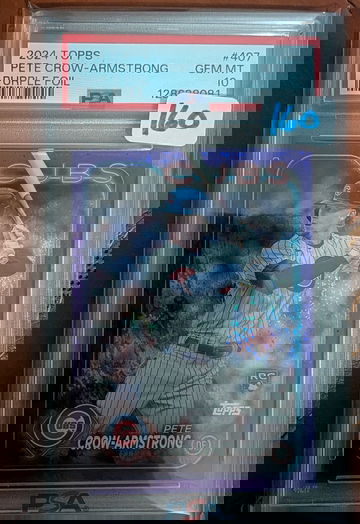 2024 Topps Pete Crow-Armstrong Purple Foil /799 PSA 10