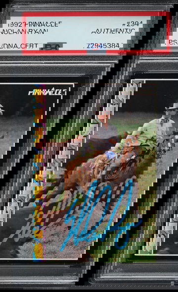 1992 Pinnacle Nolan Ryan AUTO #294 PSA Authentic