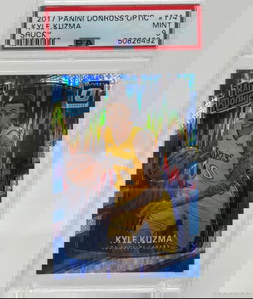 2017 Panini Donruss Optic Kyle Kuzma Shock RC PSA 9 MINT