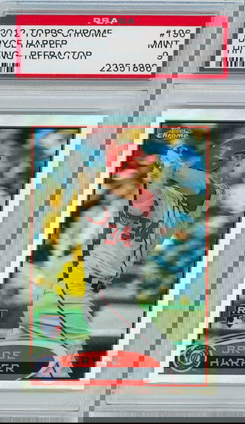 2012 Topps Chrome #196 Bryce Harper Refractor PSA 9