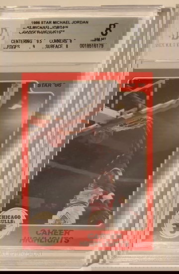 1986 Star Career Highlights Michael Jordan #7 BGS 8