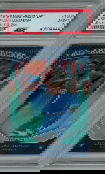Zion Williamson 2019-20 Prizm Draft Picks All American Silver Prizm PSA 9