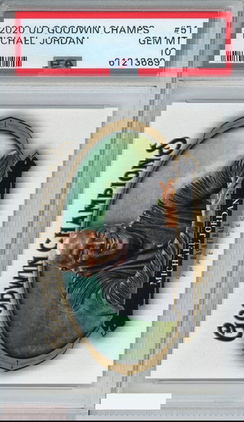 2020 UPPER DECK GOODWIN CHAMPIONS MICHAEL JORDAN #51 BULLS HOF PSA 10 GEM MT