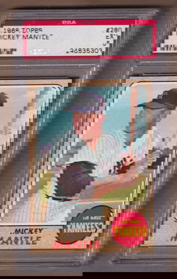 1968 Topps #280 Mickey Mantle PSA 5