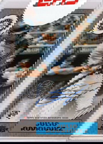 2022 Topps Julio Rodriguez Mariners RC Rookie 1987 Auto Black 085/199