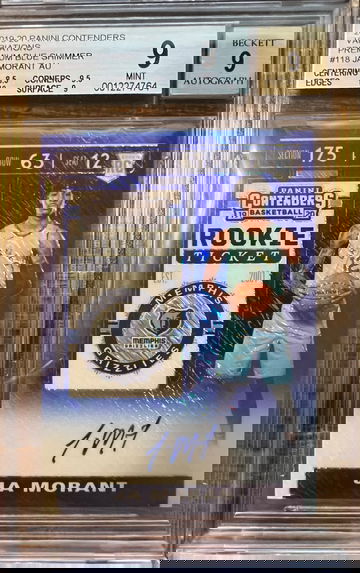 2019 Ja Morant Rookie Contenders Blue Shimmer /20 Mint condition 